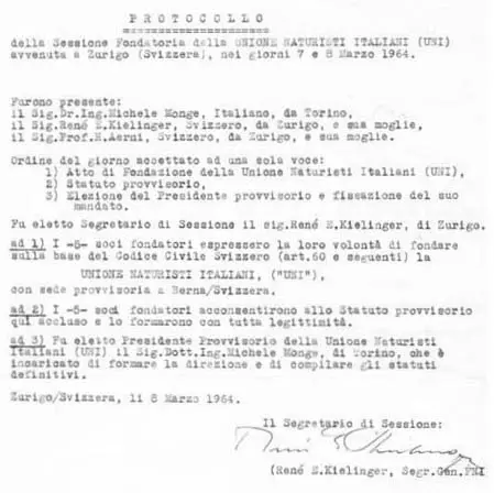 UNI Fondazione 1964 protocollo